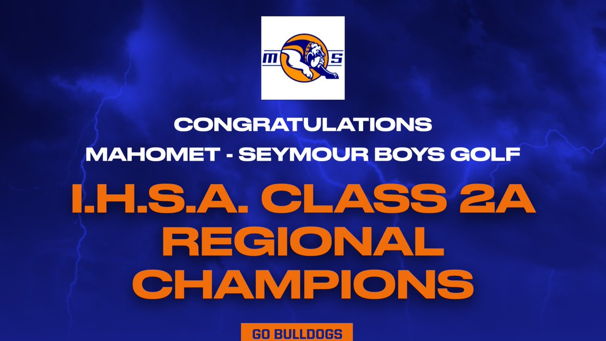 mshsathletics's tweet photo. Boys Golf shoots 313 to tie for team honors at today's IHSA 2A Boys Golf Regional at Turtle Run.  Claybrooke (74) led the way for M-S.  Other scores include Olson 78, Harvey 79, Clements 82, K. Hennesy 84, and Schoudel 86.  Bulldogs off to the Coyote Creek Sectional on Monday. https://t.co/I7nJzxIv1t