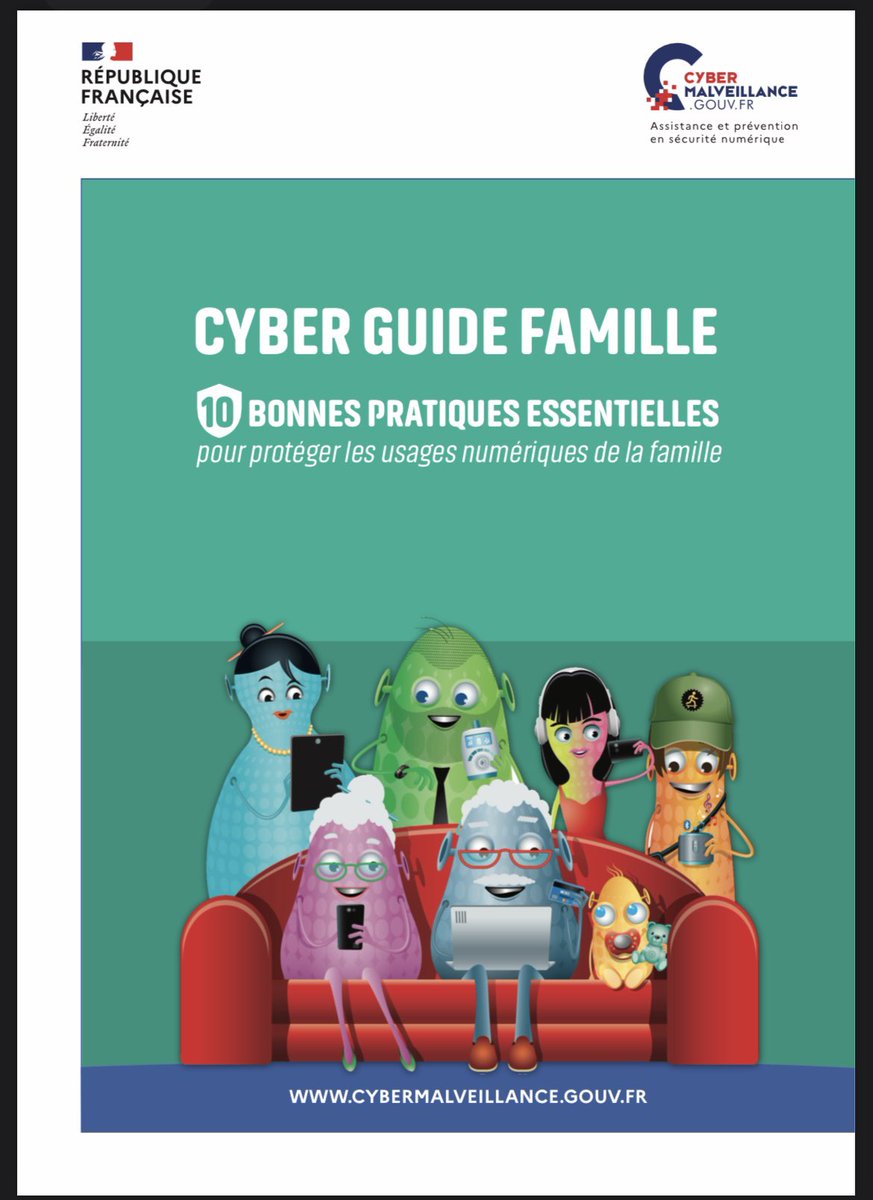 juliendelmas's tweet photo. 📢Le « cyber guide famille » 🆕

@cybervictimes publie un guide à destination des familles. Il contient 10 fiches claires, faciles à comprendre et agréables à lire.

Un fascicule que tous les membres de la famille doivent lire au moins une fois !

➡️ https://t.co/f0T1yymVSa https://t.co/GARn8aTkqy