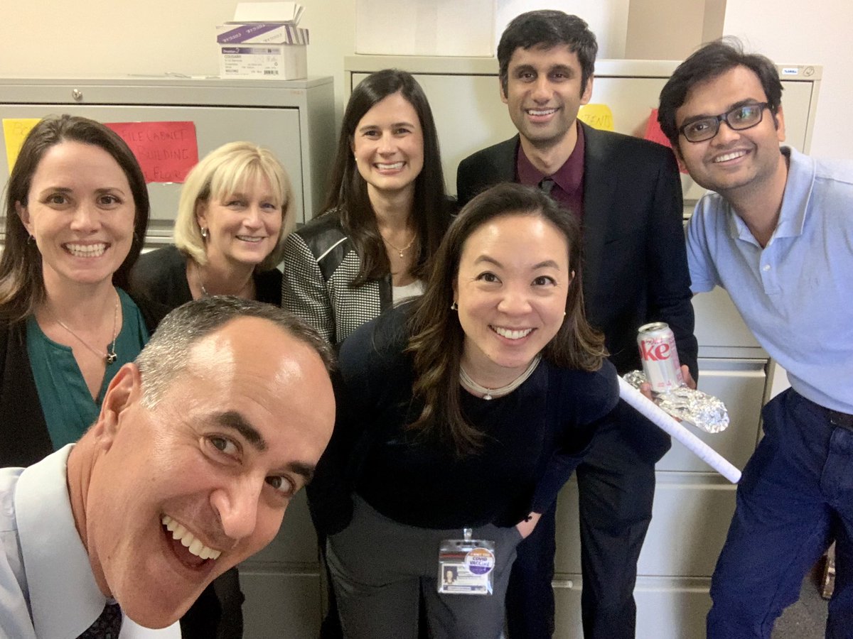 This is us @UTSWCardfellow excited about all the AMAZING applicants we had the privilege to interview today. Love our an impromptu hallway hangouts! @GailPetersonMD @taylortrianamd @dramitkhera @melsulistio @DocBrownAB @ambarish4786