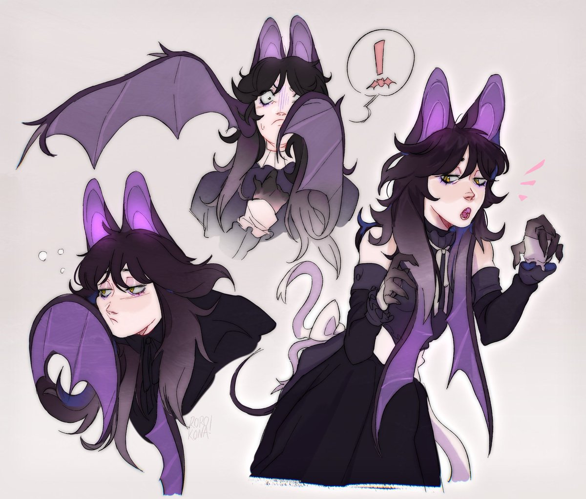 「she is bat now#oc 」|Roro 🦇のイラスト
