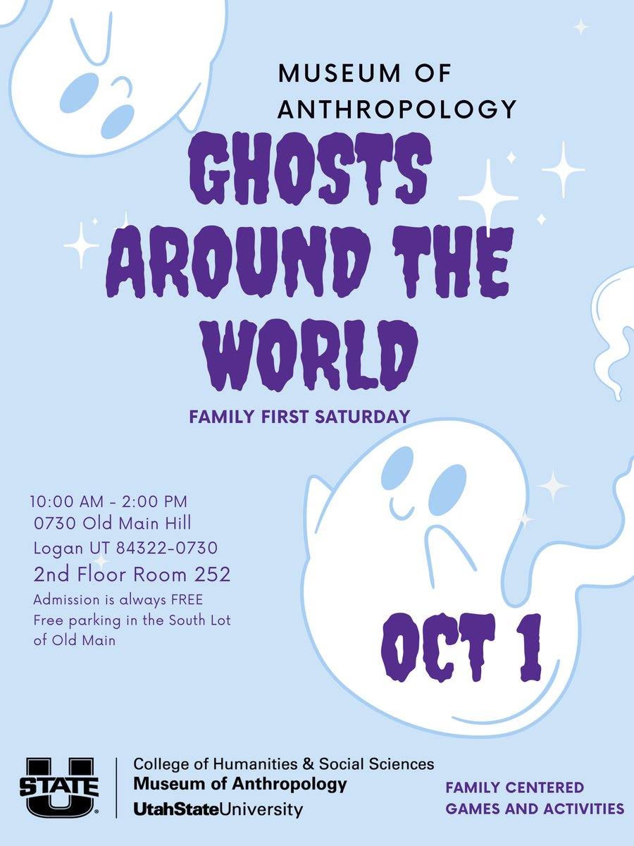 Join us on October 1st for the return of our Family First Saturdays! Come learn all about different spooky stories and folklore from all around the world, as well as make some creature friends of your own, just in time for Halloween! #usumoa #usuaggies
