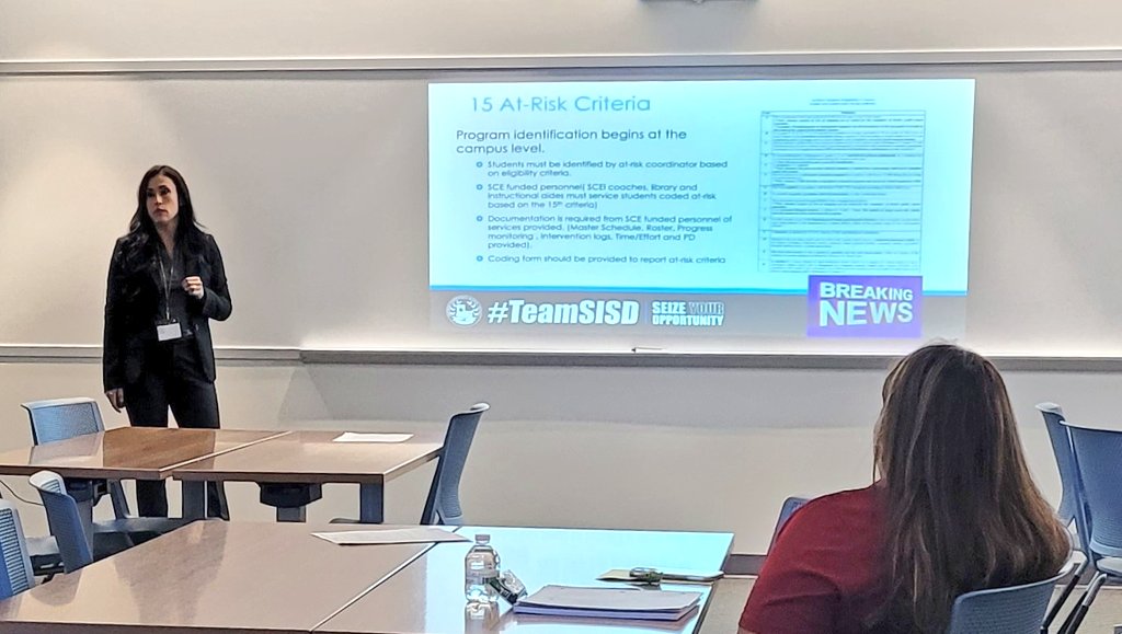 OLeza_CI's tweet photo. The Dept of State &amp; Federal Programs shared important info with attendees of today's #PEIMS Snapshot Training at #TeamSISD's Technology Services Center. 💻 Thank you, Beth Gonzales &amp; Ivy Garcia, for your hard work! 😊 #Education #EdChat https://t.co/7JSaaAtbVK