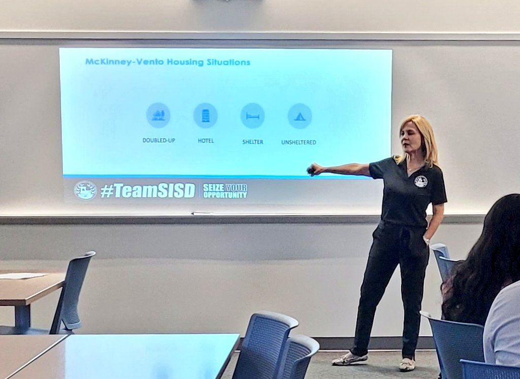OLeza_CI's tweet photo. The Dept of State &amp; Federal Programs shared important info with attendees of today's #PEIMS Snapshot Training at #TeamSISD's Technology Services Center. 💻 Thank you, Beth Gonzales &amp; Ivy Garcia, for your hard work! 😊 #Education #EdChat https://t.co/7JSaaAtbVK