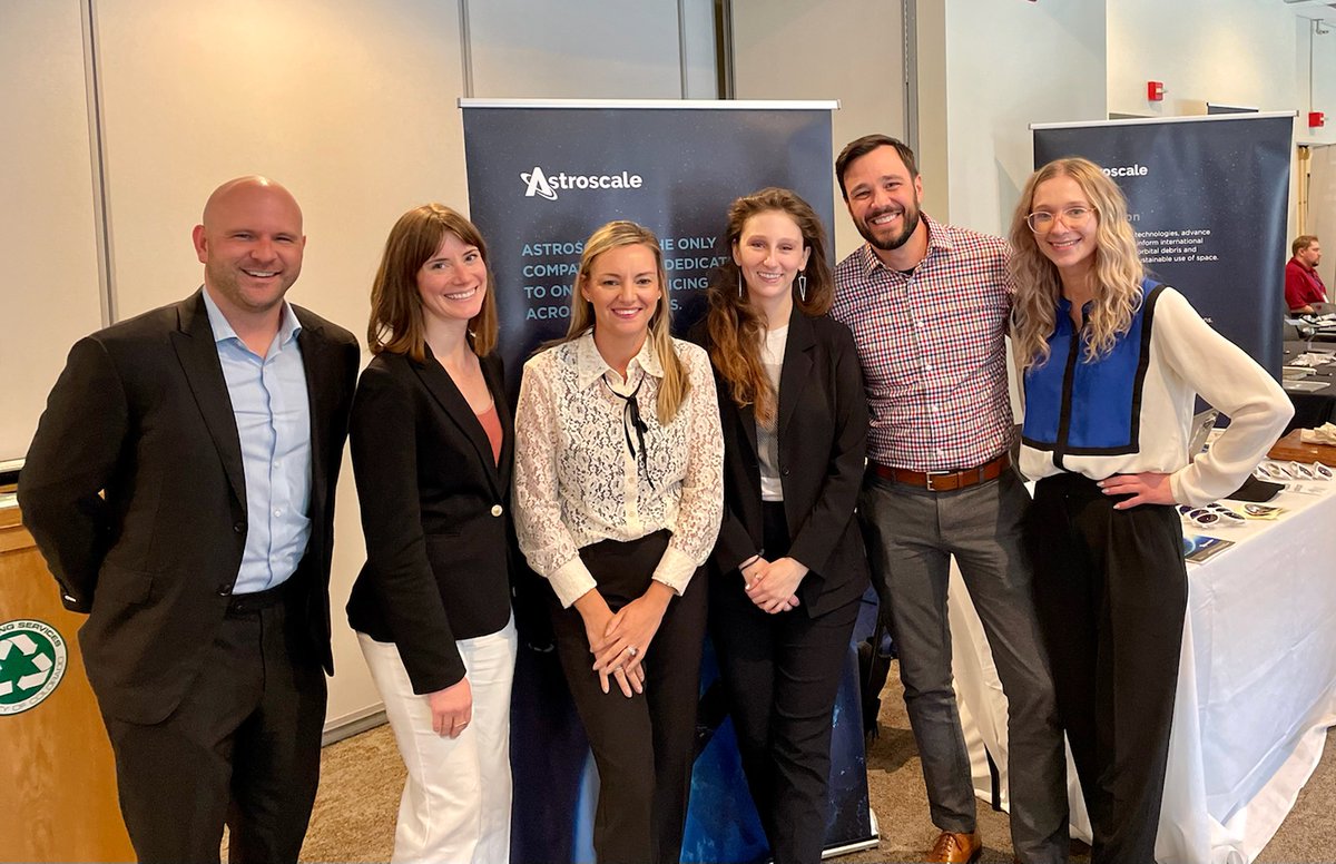 Astroscale_US's tweet photo. 🧀 Some Astroscale U.S. team members cheesin' at the @aiaa_rms Annual Technical Symposium today

So many great speakers and discussions!💡 https://t.co/wxsRtlFXGq