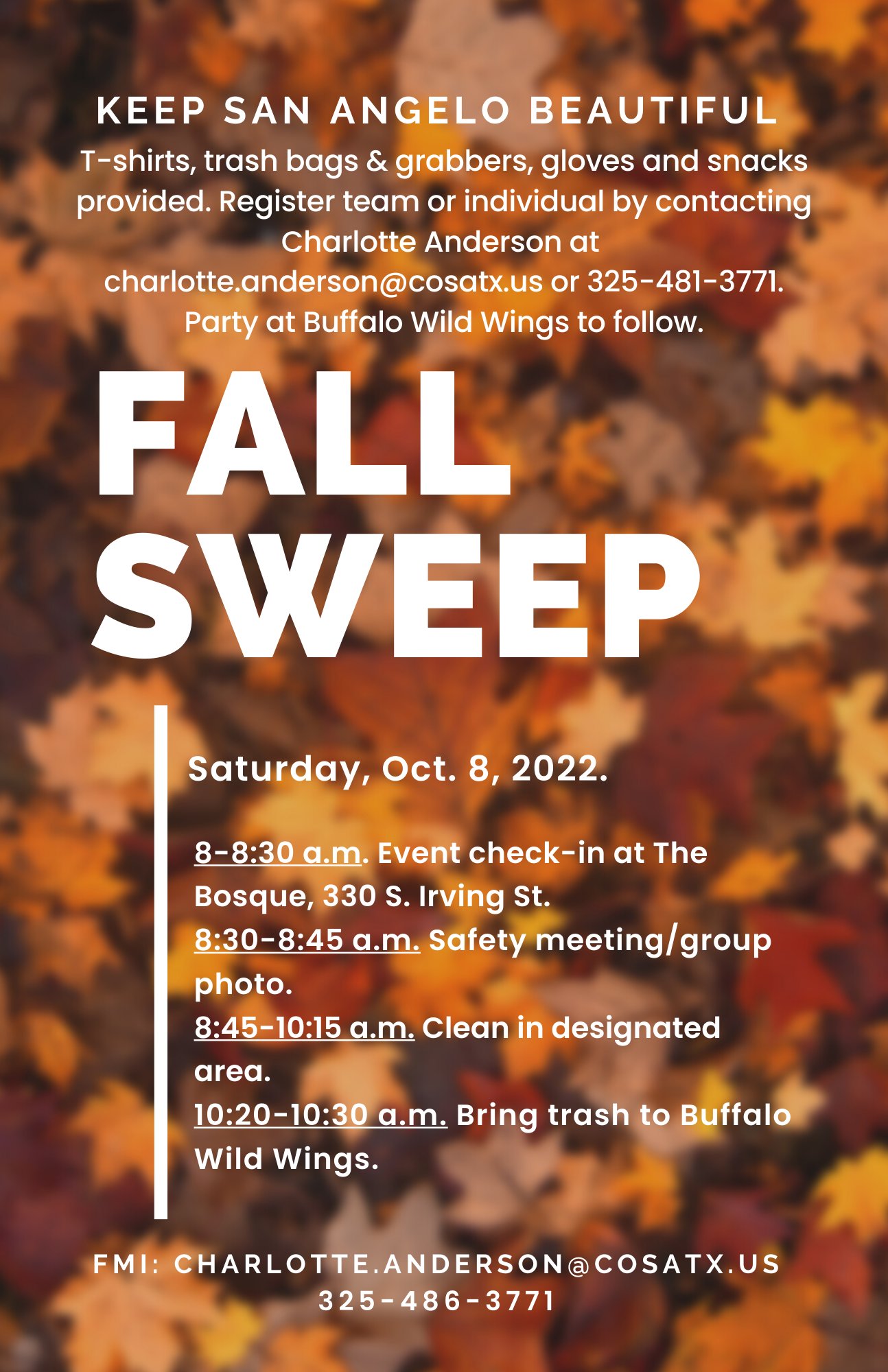 City of San Angelo on Twitter "Keep San Angelo Beautiful's Fall Sweep