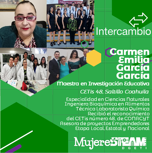 MujerSTeamDGETI's tweet photo. Este #MiércolesDeIntercambio, es un honor para este colectivo #MujereSTeamDGETI, reconocer la trayectoria de la Maestra Carmen Emilia García García, una gran #MujerMexicanaInspiradora.
La Maestra Carmen Emilia García García nació en Saltillo Coahuila https://t.co/uvyEXBH2w8