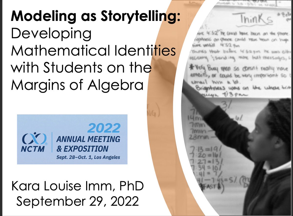 Join me at #NCTMLA22. Getting conference ready + can't wait to connect! Thursday 9/29 4:00 - 5:00pm LA Convention Center, Room: 150A #iteachmath #MTBoS #modeling #storytelling