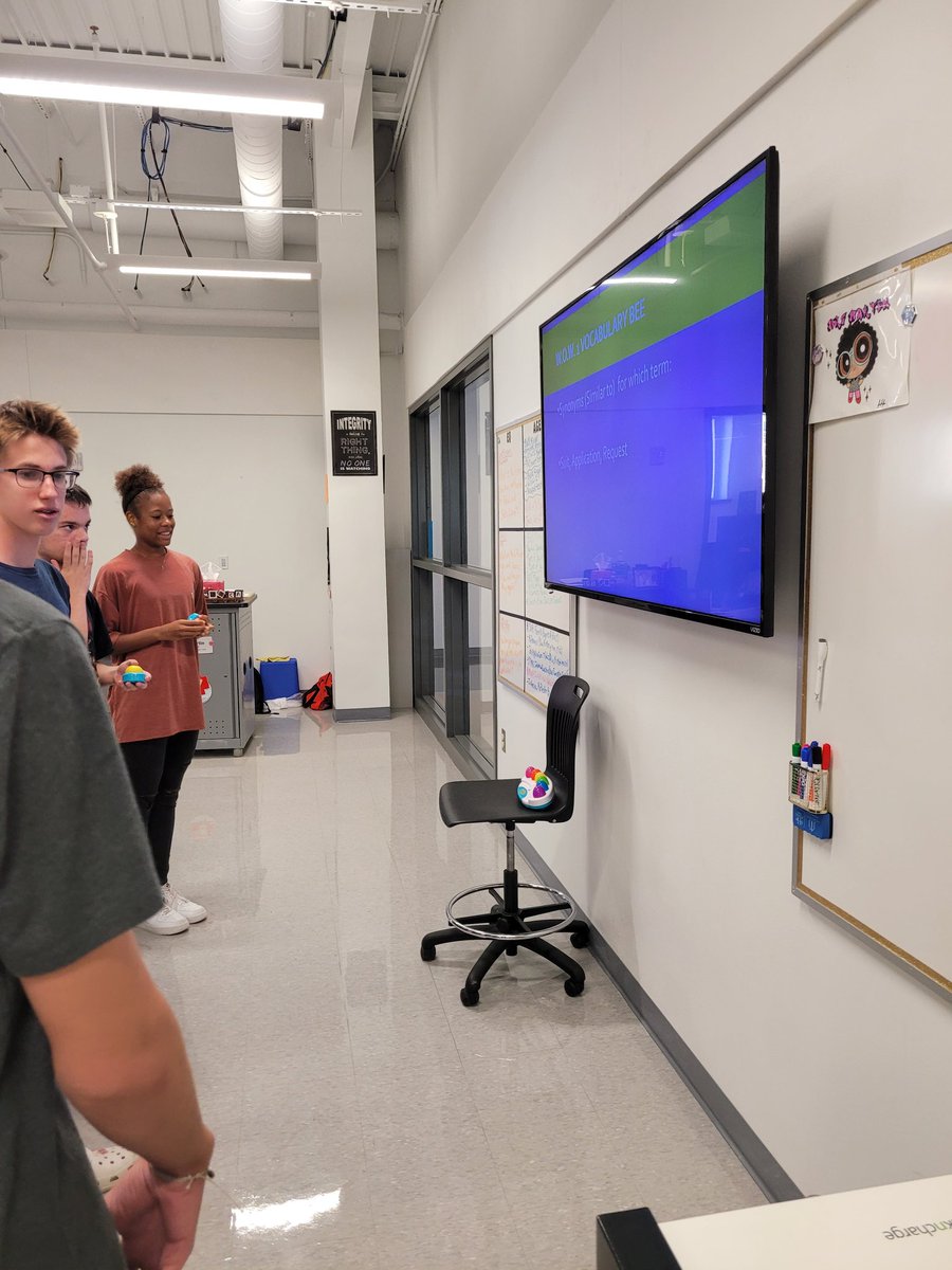 KCAL_Law's tweet photo. Today is W.O.W. Wednesday! Court Systems students engaged in vocabulary competition using the Words of the Week from the Legal Word Wall. Intense learning! #CTEinKISD https://t.co/pJwIs2rueq