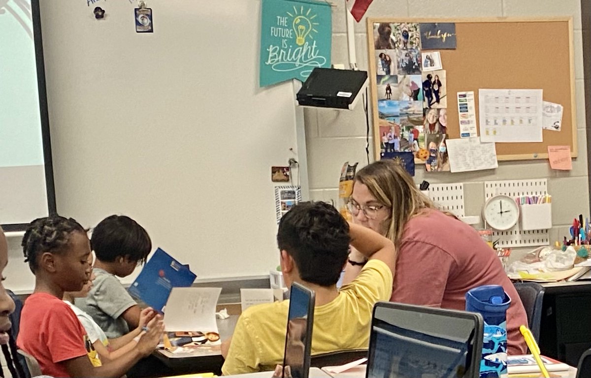 Guided Reading is in full swing in Ms. Christner’s 3rd grade class! She’s listening to one student softly read aloud while the other students in the group read independently. All the students are doing all of the reading!! 📖 ⁦<a href="/Christner_SWE/">Miss Christner</a>⁩ ⁦<a href="/HumbleISD_SWE/">Summerwood Elementary</a>⁩