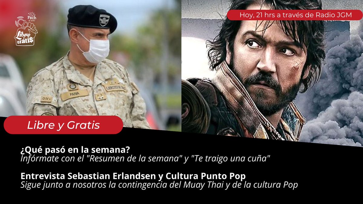 Hoy repetimos nuestro programa a través de <a href="/JGMRadio/">Radio JGM</a> a las 21 hrs!

¡Te esperamos!

#MuayThai #HACKEOFFAA #TPP11 #NoAlTPP11 #TeTraigoUnaCuña #Noticias #daddyyankeechile