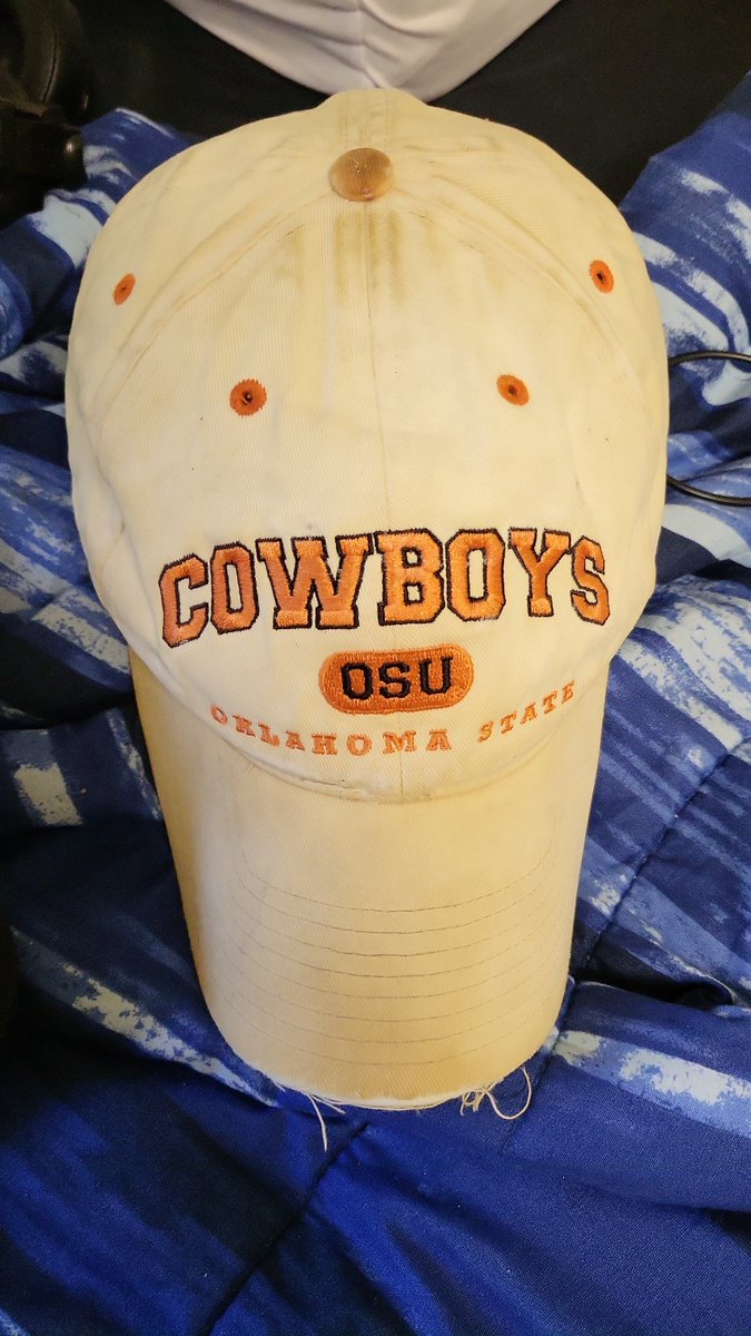OSUNinjaTurtle's tweet photo. @thacoachmike Should I retire my workout cap? #LetsWork #okstate #BigRed1 https://t.co/tIRZ8wu2kV