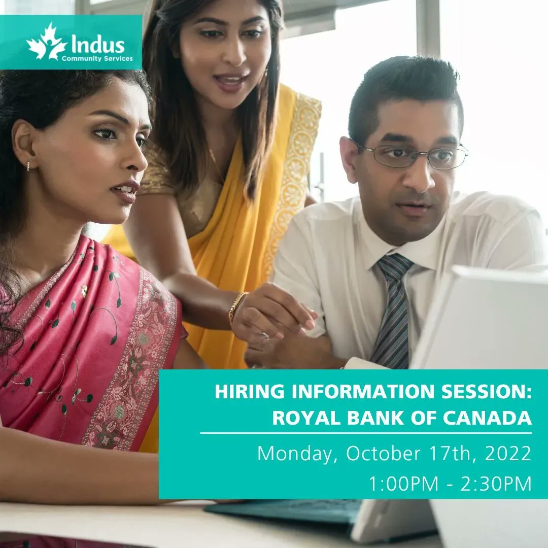 Indus_Helps's tweet photo. Join us for a #networking & #informationsession with established #banking #professionals from #RBC to learn about #Advice Centre roles.
π To learn more & Register, Check the link: https://t.co/2k644cVkL9
#indushelps https://t.co/Aj86qK0CJw