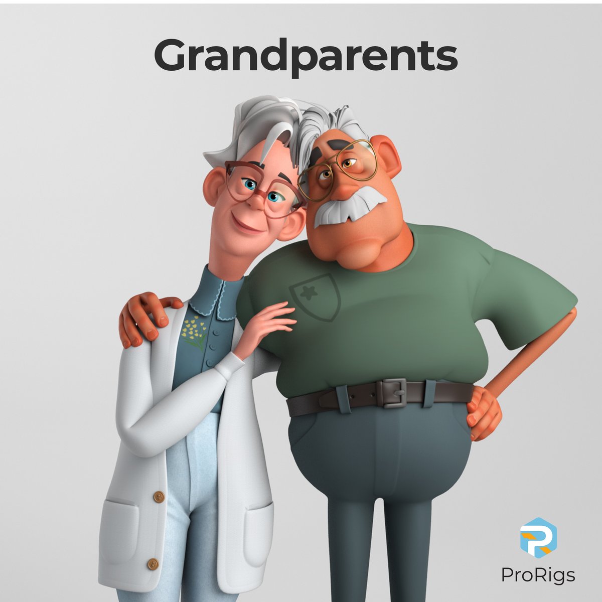 ProRigsLLC's tweet photo. Meet the grandparents! We're excited to bring you a variety of rigs of different ages, opening up even more dialogue options with premium rigs. 

Send us your work with ProRigs! We'd love to see it. 

#ProRigs #AnimatewithProRigs #PremiumRigs https://t.co/NUzJo9tEdA