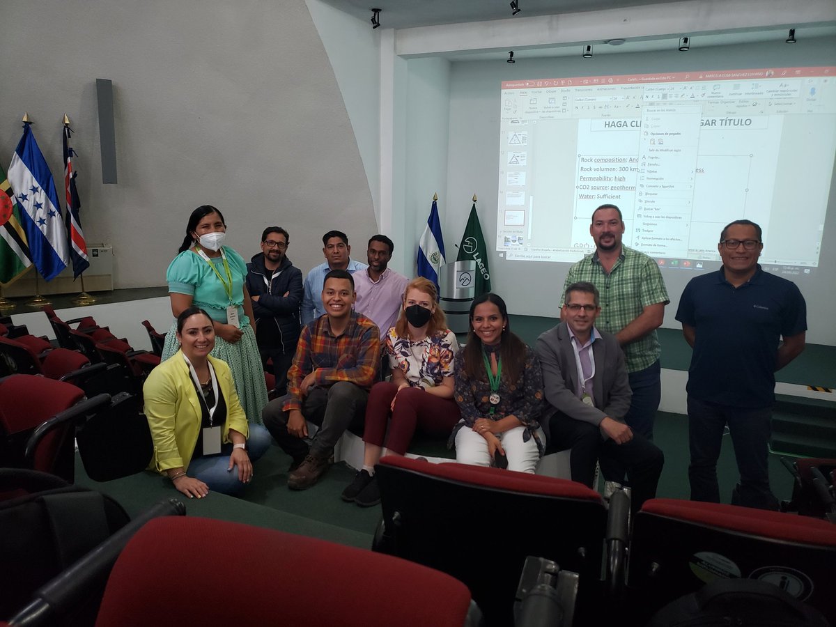 KatrinSteinth's tweet photo. Last week I had the opportunity to present on @Carbfix and lead project work at a short course in El Salvador on the future of geothermal energy utilization in Latin America. 
So great to meet the other participants, learn about geothermal energy development and discuss! https://t.co/JtjJ3vxEoh
