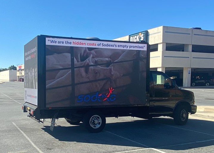 This moving billboard has been driving around DC  -  looks like <a href="/SodexoUSA/">Sodexo USA, Inc.</a> has an animal cruelty problem! When will <a href="/sophiebellon/">Sophie Bellon</a> <a href="/belen_mp/">Belen Moscoso del Prado</a> <a href="/anne_bardot/">Anne Bardot</a> <a href="/nbellonszabo/">Nathalie BellonSzabo</a> <a href="/brunovh68/">Bruno Vanhaelst</a> <a href="/Sodexo_Live/">Sodexo Live!</a> <a href="/SodexoGroup/">Sodexo</a> take abuse seriously? #SwindledBySodexo