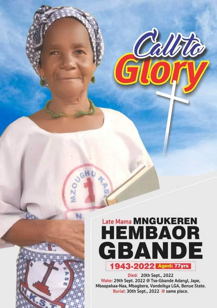besevic_01's tweet photo. The Benue State e-Learning/Virtual Education ICT Resources Centre (BESEVIC) wishes to invite all education stakeholders and the general public to the funeral of its Team Lead’s mother, Mama Mngukeren Hembaor Gbande on the 29th - 30th September 2022, https://t.co/I7w9c1hhPj