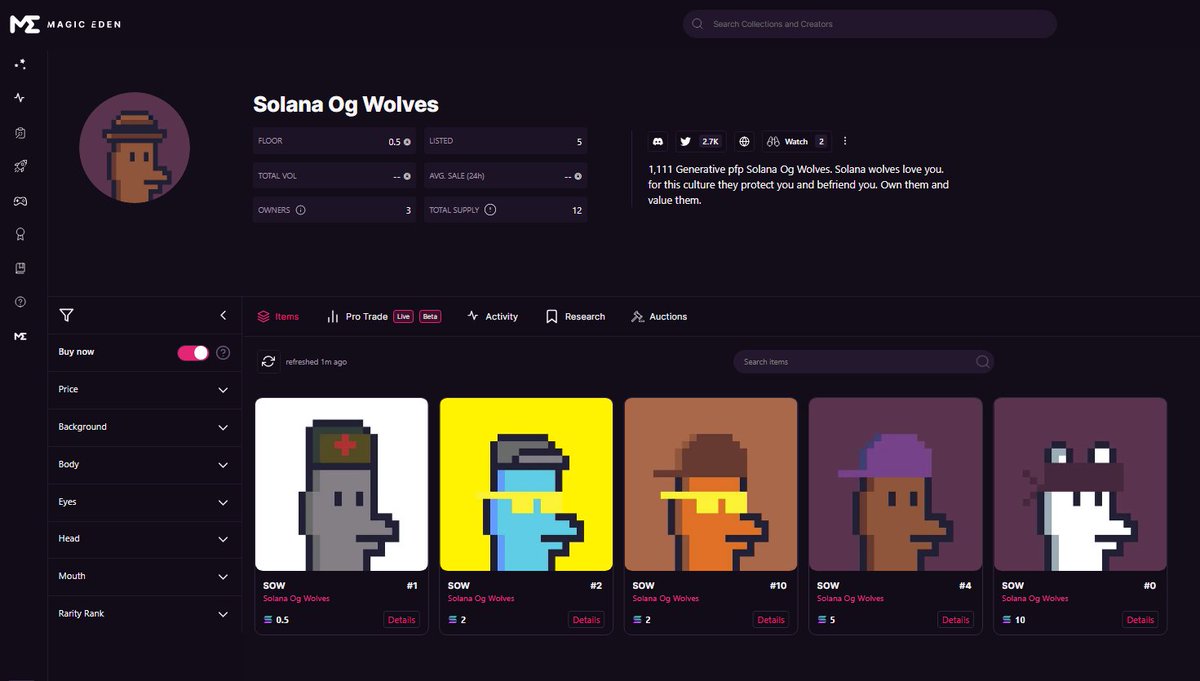 Solana OG Wolves🐺MINT LIVE 🐺 8.23% SOLD tweet media