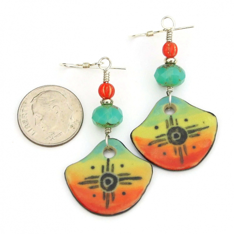 ShadowDogDesign's tweet photo. New! Colorful hand painted ceramic sun symbol earrings w/ Czech glass beads! https://t.co/t0QpvSFRPp via @ShadowDogDesign #ShopSmall #SunSymbol #SunEarrings https://t.co/ZUlapH4tQC