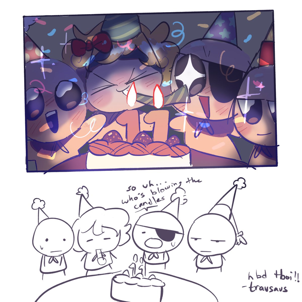 happy birthday to flash isaac!!!! (blue baby was too busy taking a fat shit to attend the party unfortunately) 