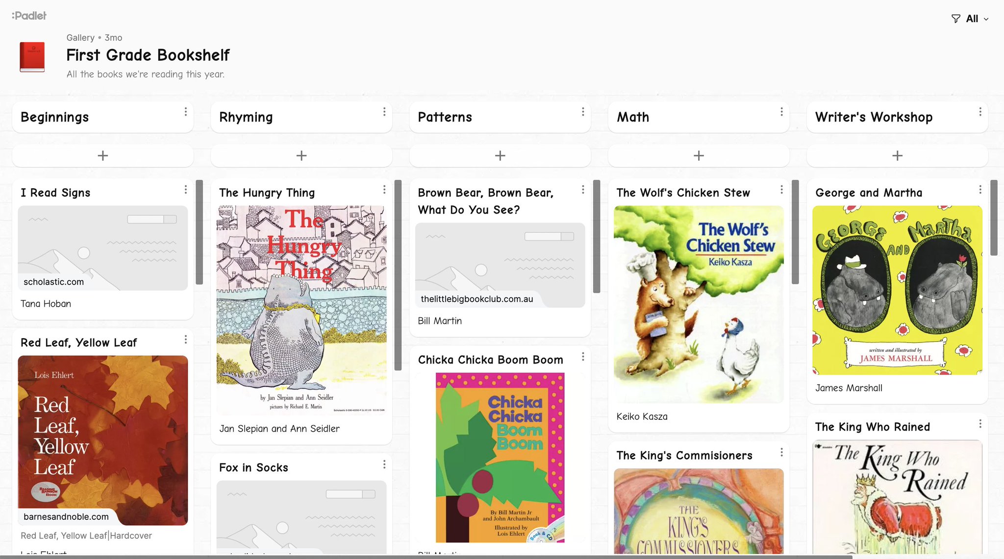 Padlet on Twitter "This beautiful virtual bookshelf padlet makes