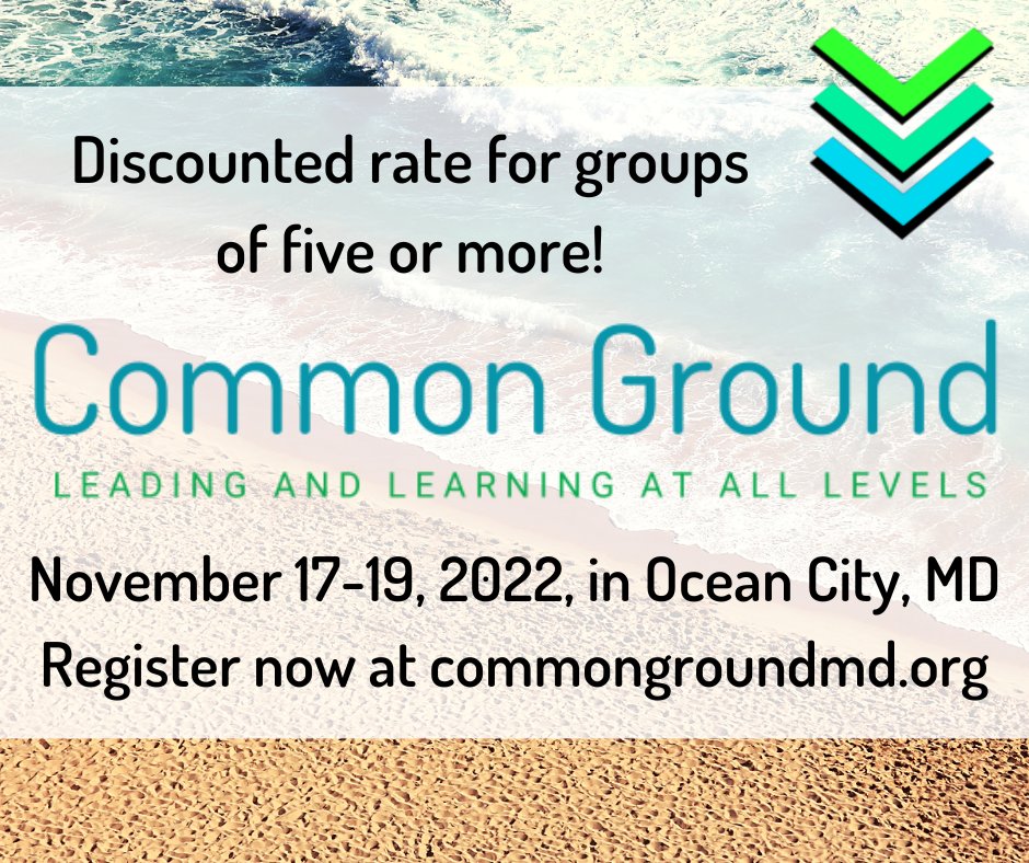 Join us at Common Ground from November 17-19! Register now at commongroundmd.org and bring your friends for a discount!