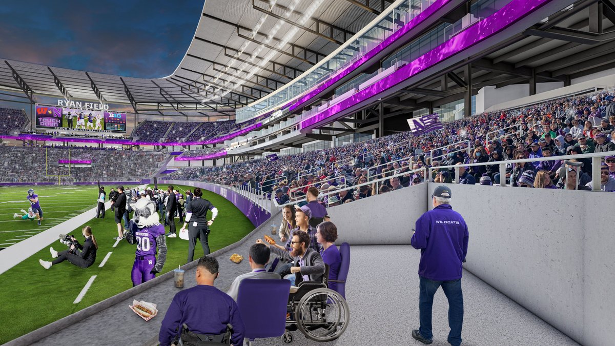 Like Welsh-Ryan Arena before it, the new Ryan Field will be the most accessible venue in college sports, welcoming fans of all abilities. 💜 RebuildRyanField.com #GoCats | @northwesternu