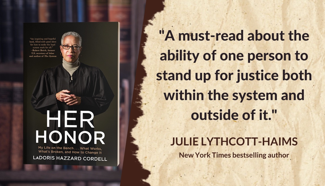 BIG thanks to NYT bestselling author and community activist Julie Lythcott-Haims for her shout-out for Her Honor! It's out in paperback and will make wonderful holiday gifts. Read it, learn and spread the word about Her Honor. Onward! #herhonorbook #celadon