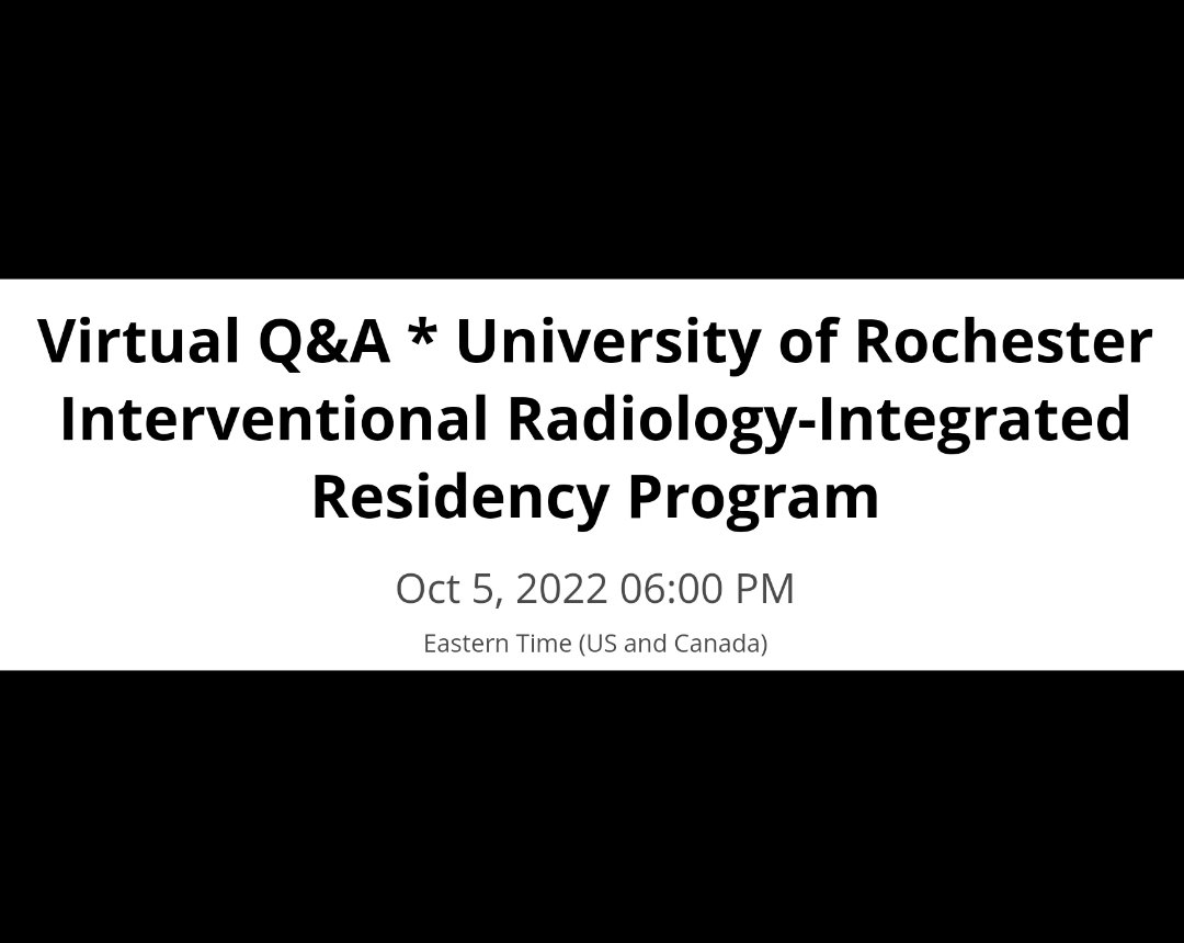Join us next Wednesday 6p for a virtual Q&amp;A about our program!!! Link for sign up: urmc.zoom.us/meeting/regist…