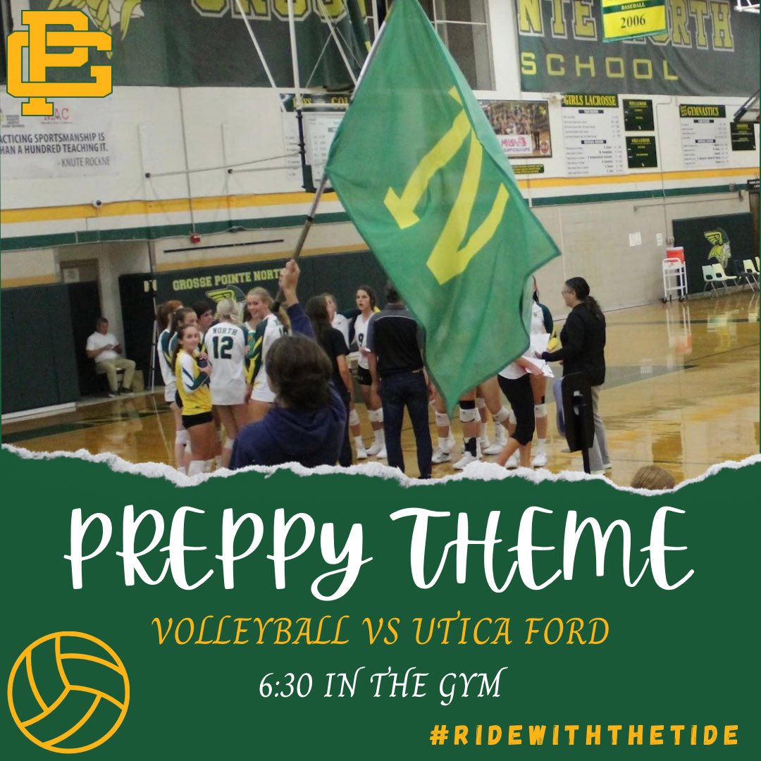 TOMORROW THE LADIES TAKE ON FORD ON OUR HOME COURT‼️ PREPPY THEME AT 6:30 BE THERE #gonorth @davism_michelle