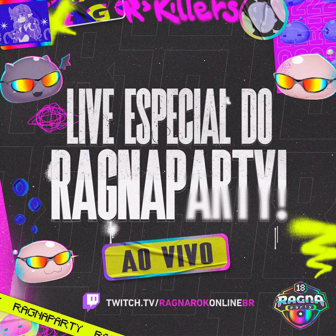 Rag_Online_BRO's tweet photo. #RAG18 tá ON 👿 e o Ragnaparty também! 🥳
Acompanhe AO VIVO a celebração do Ragnarok, com atividades incríveis e muitos sorteios! 🤩
👉Cola lá: https://t.co/xI29IIFNhW https://t.co/7GTRDneTS7