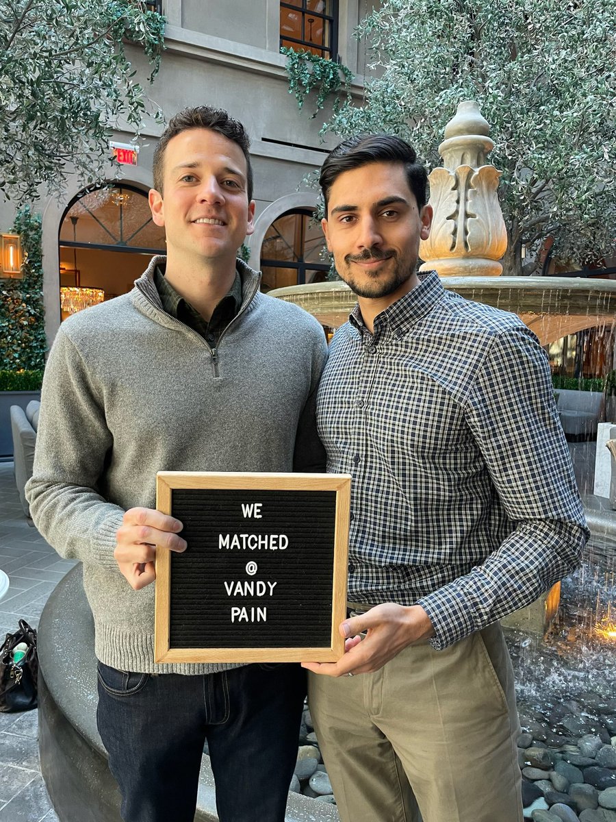 Congratulations <a href="/roehmerc/">Christian Roehmer, MD</a> and <a href="/samirkhanDO/">Samir Khan, DO</a> for matching into #pain medicine fellowship @VUMCGME! Great work and we are so proud of you! 💯🎉