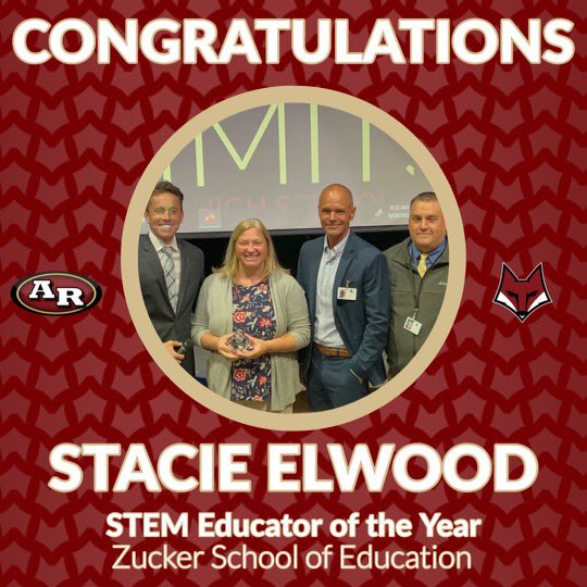 ARHSswampfox's tweet photo. Congratulations to Ms. Elwood for being named STEM Educator of the Year by The Citadel Zucker School of Education. #NoLimitsAR @TeamDDTwo @Dr_ShaneRobbins @CdaughertyChad @DrHarrisonDD2 @evanortlieb https://t.co/KBJeLi3R9T