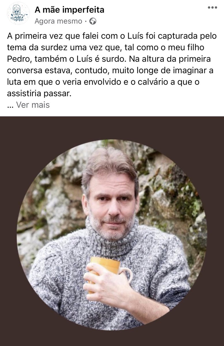 Queria muito poder fazer mais pelo <a href="/LuisFDias72/">Luis Dias</a>. Mas não tendo qualquer poder, tudo o que me resta é espalhar a mensagem. 

Luís, sabe que, para nós, não és invisível. ❤️