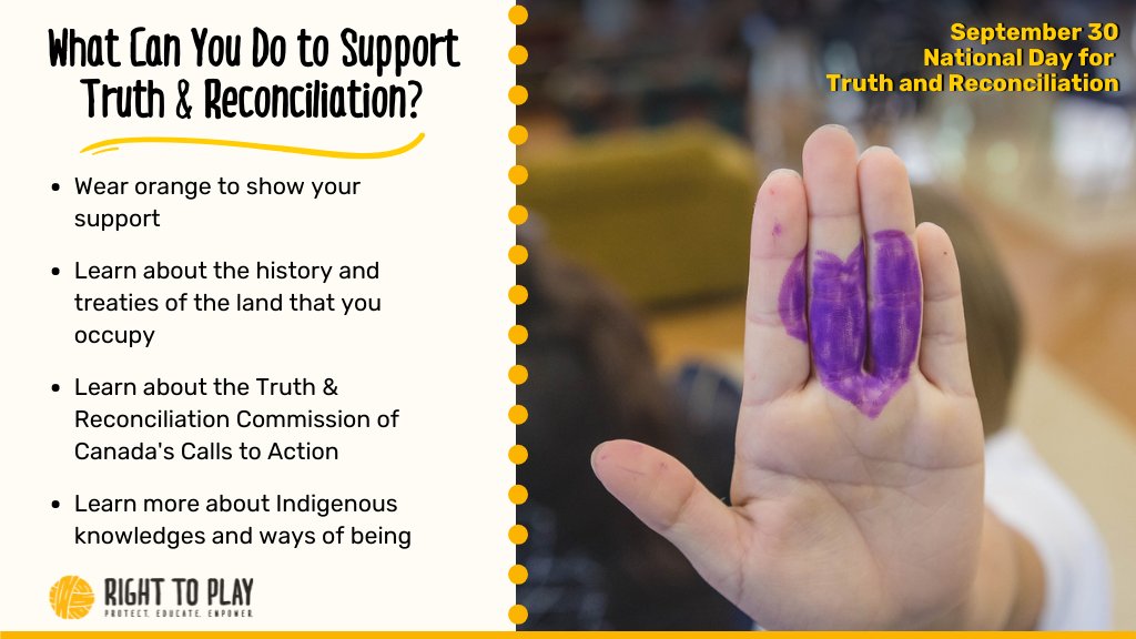 September 29th - Right to Play Canada presents In Conversation - Land-Based Learning &amp; Decolonization
A a free webinar from 9am-10am pacific time.
Register here on Eventbrite: ow.ly/EFFE50KWp6N