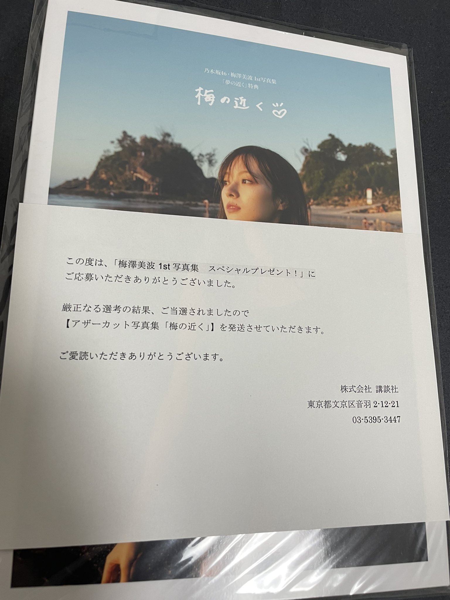 日本未入荷 値下げしました！ 梅澤美波 アザーカット写真集 『梅の近く