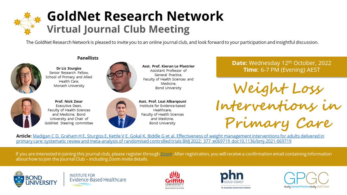 GoldNet Research (@goldnetresearch) on Twitter photo We're getting ready for our journal club "Weight Loss Interventions in Primary Care" on 12th Oct, and cannot wait to hear from panellist <a href="/LoaiAlbarqouni/">Loai Albarqouni</a> and his analysis of the systematic review. To register: tinyurl.com/2b36f243 We're getting ready for our journal club "Weight Loss Interventions in Primary Care" on 12th Oct, and cannot wait to hear from panellist <a href="/LoaiAlbarqouni/">Loai Albarqouni</a> and his analysis of the systematic review. To register: tinyurl.com/2b36f243