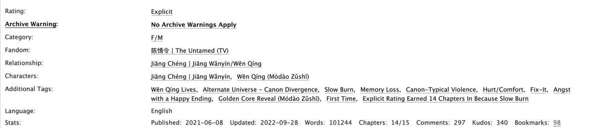 part2thecql's tweet photo. The Needle and the Nail, Ch 14/15
🪡 Wen Qing returns at the same time WWX does
🪡 Explicit, 6792 words in Ch 14
🪡 #ChengQing
🪡 Wen Qing attempts a water rescue
🪡 Jiang Cheng succeeds in one
🪡 then they bang about it

(link in next tweet!) https://t.co/kH6hYnhXtd