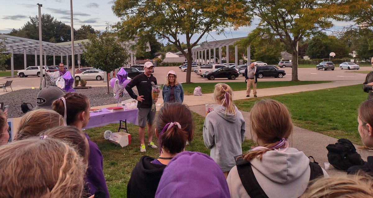 Boys and Girls XC with impressive wins over Dedham today...But the best is when the Athletes and parents celebrate the coaches when they return to the school!!  Coach Taylor and Coach Bradley you are the best!!