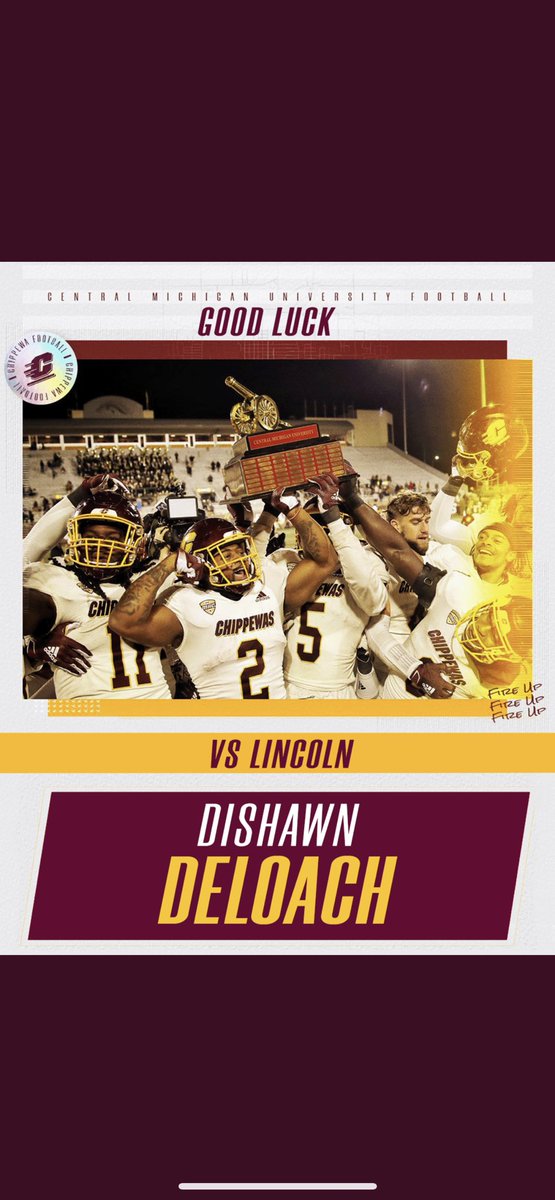 Dishawn Deloach (@dishawndeloach) on Twitter photo Thank you <a href="/CoachMcElwain/">Jim McElwain</a> for the support!! Excited to compete on homecoming week!
#FireUpChips🔥 #GoEagles🦅 Thank you <a href="/CoachMcElwain/">Jim McElwain</a> for the support!! Excited to compete on homecoming week!
#FireUpChips🔥 #GoEagles🦅