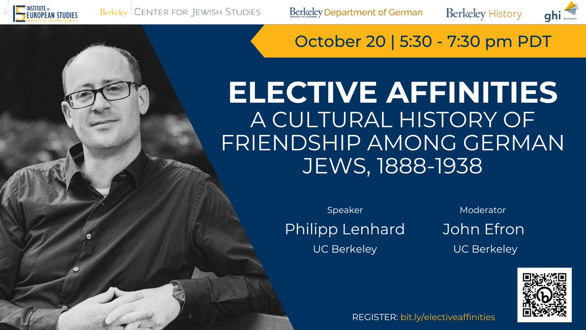 Philipp Lenhard (@philipplenhard) on Twitter photo I'm thrilled to present my research on #friendship in German-Jewish history in a public talk <a href="/ghiwest/">GHI Pacific Office</a> on October 20th, moderated by John Efron <a href="/UCJewishStudies/">UC Berkeley Center for Jewish Studies</a>. The event will be co-sponsored by <a href="/UCBerkeleyIES/">UC Berkeley Institute of European Studies</a> <a href="/BerkeleyGerman/">UC Berkeley German</a> & <a href="/UCBHistory/">UC Berkeley History</a>: I'm thrilled to present my research on #friendship in German-Jewish history in a public talk <a href="/ghiwest/">GHI Pacific Office</a> on October 20th, moderated by John Efron <a href="/UCJewishStudies/">UC Berkeley Center for Jewish Studies</a>. The event will be co-sponsored by <a href="/UCBerkeleyIES/">UC Berkeley Institute of European Studies</a> <a href="/BerkeleyGerman/">UC Berkeley German</a> & <a href="/UCBHistory/">UC Berkeley History</a>: