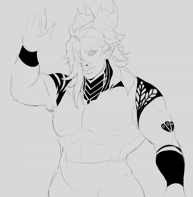 redoing my oldest oc frosch, finally satisfied w their design 