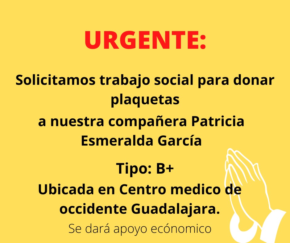 Aryshely's tweet photo. Ayúdenos a donar o a compartir, necesitamos plaquetas tipo B+ me pueden enviar mensaje directo para más detalles muchas gracias @Trafico_ZMG @CruzRojaGDL #ServicioSocial #donadores #donacion https://t.co/SerWkIdTKZ