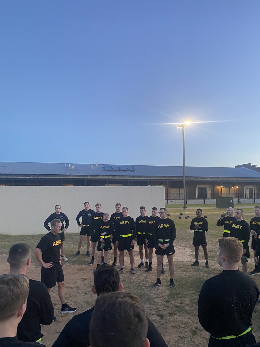 Some good, hard PT with Infantry BOLC this morning - I’ll feel it tomorrow! Appreciated a chance to talk to them afterwards. Entering an Army at an inflection point and their leadership is key!