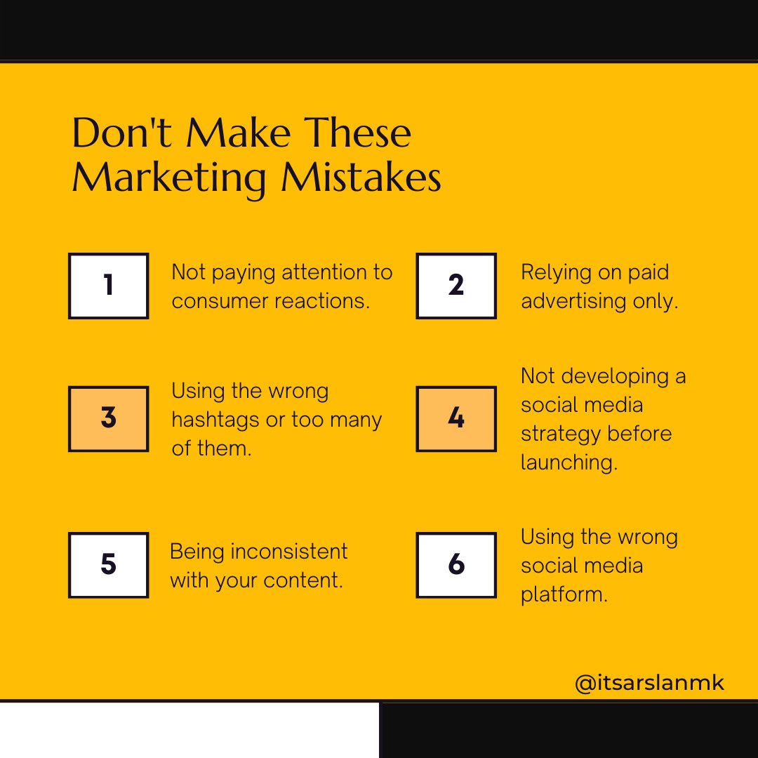 thisisarslank's tweet photo. Losing Money with Marketing??😨Here are some common Marketing Mistakes that can cost you dearly in 2022!
You must understand the effectiveness of social media marketing strategy to effectively implement it in your marketing plan.
.
.
.
.
#onlinemarketing #marketing #smallbusiness https://t.co/f6J3rO19KD