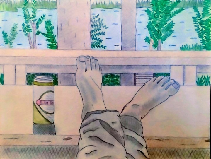 ArtConfusing's tweet image. &quot;Feet Up At The Lake&quot; 11&quot;×14&quot; Handdrawn Pencil &amp;amp; Colored Pencil-ConfusingArt
#confusingart #art #feetup #beer #lake #portrait #portraitart #handdrawn #pencildrawing #relaxing #artist #myart #newart #ArtistOnTwitter #drawing #commisionart #foryou #FYP #Finland #nature #lakeview