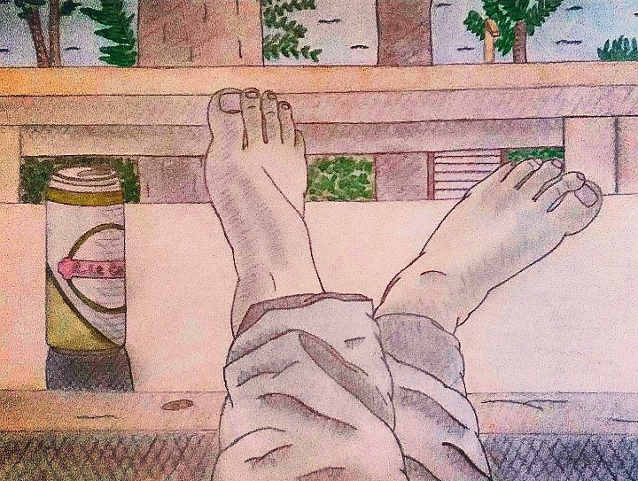 ArtConfusing's tweet image. &quot;Feet Up At The Lake&quot; 11&quot;×14&quot; Handdrawn Pencil &amp;amp; Colored Pencil-ConfusingArt
#confusingart #art #feetup #beer #lake #portrait #portraitart #handdrawn #pencildrawing #relaxing #artist #myart #newart #ArtistOnTwitter #drawing #commisionart #foryou #FYP #Finland #nature #lakeview