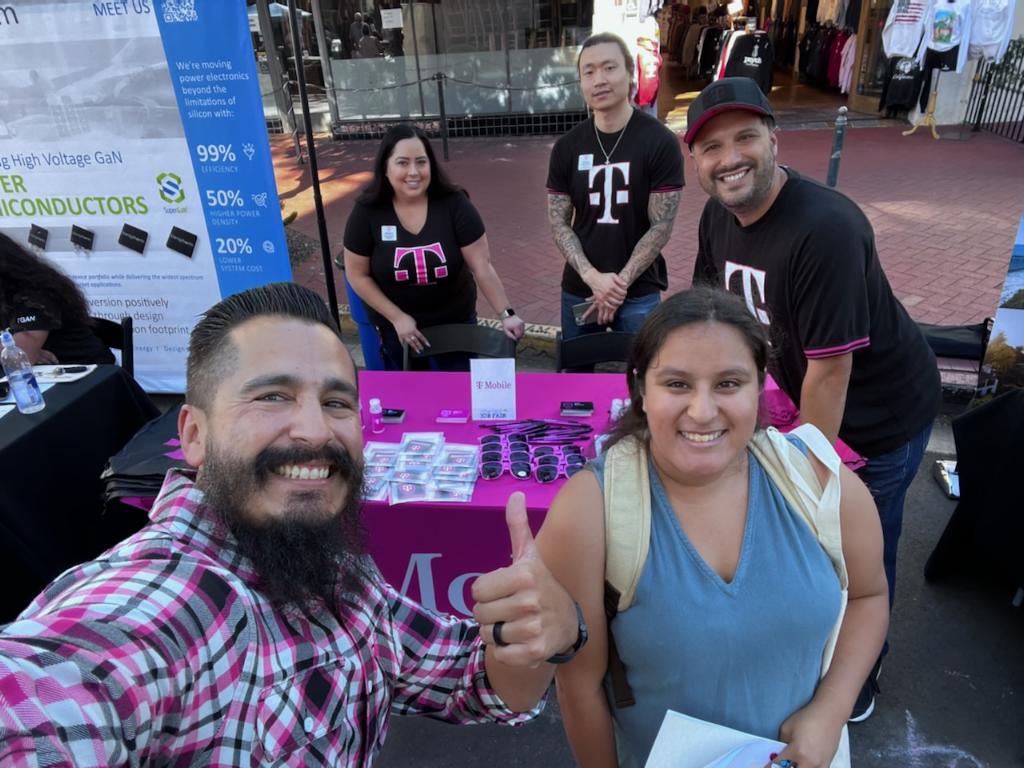 Santa Barbara RSMs participating in the Job Fair on State St in downtown Santa Barbara <a href="/tmobilecareers/">T-Mobile Careers</a> Making genuine connections and recruiting the next wave of talent! <a href="/rlobatojr/">Robert Lobato Jr.</a> @OrlandoSMRA