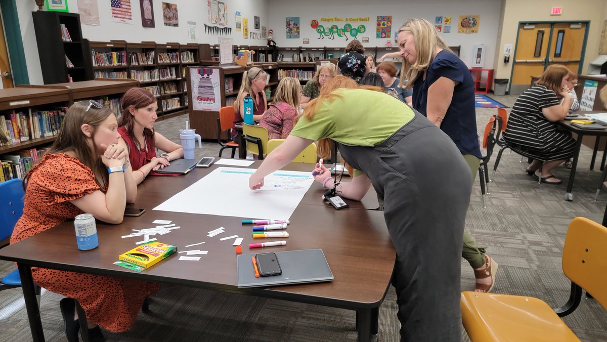 Our staff was working hard on small group instruction today! #Bobcatsareamazing