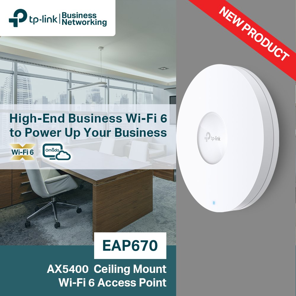 tplinksmbph's tweet image. Experience a blazing-fast WI-FI 6 speed with TP-Link EAP670. 

COMING SOON in the Philippine Market!

#TPLinkPH #LevelUpYourNetwork #WIFI6