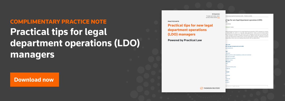 Are you taking on new responsibilities for legal department operations in a corporate legal department at your existing or a new organisation? Access our complimentary practice note with strategies for legal department operations to help you succeed. ow.ly/G0xR50KWtEi